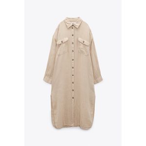 ZARA LINEN SHIRT DRESS